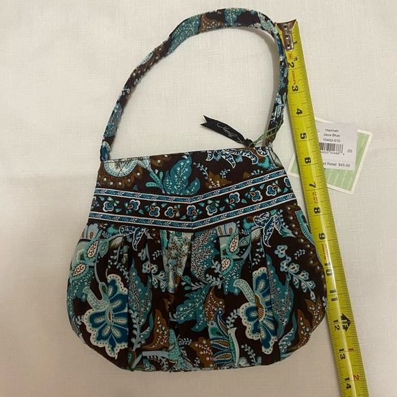 Vera Bradley Hannah Java Blue & Brown Sm Purse NWT - Picture 7 of 8